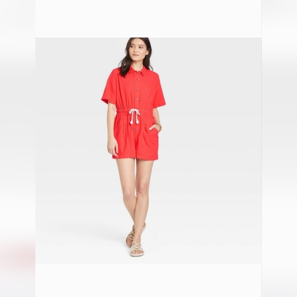 Universal Thread Red-orange Romper